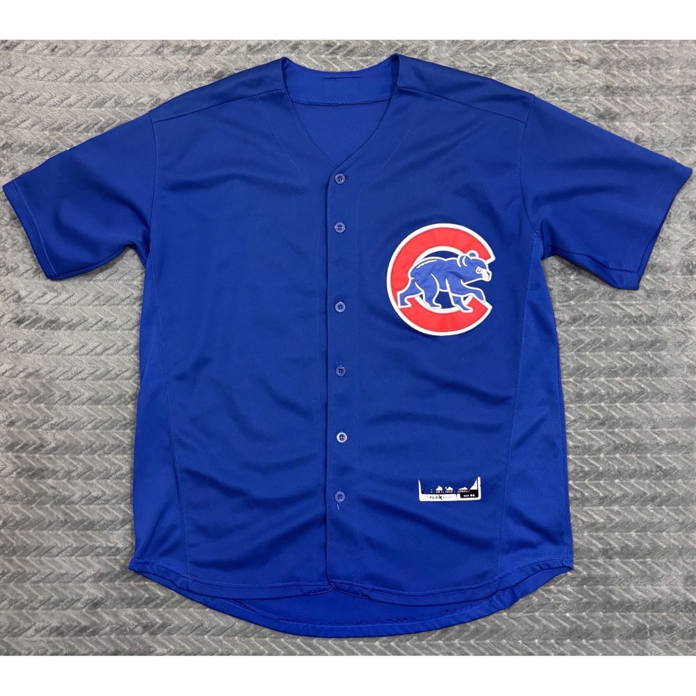 Majestic Authentic Collection Chicago Cubs Jersey Men's Size 44 MLB Blue